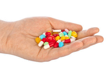 Hand with pills