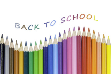 BACK TO SCHOOL / Back to school concept with color pencils