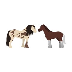 Horse vector isolated animal.