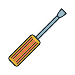 screwdriver tool isolated icon vector illustration design