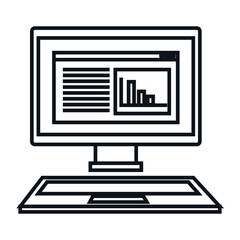 monitor desktop computer icon vector illustration design