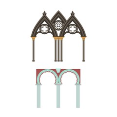 Arch vector construction illustration