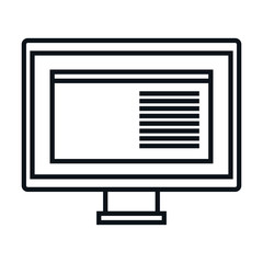 monitor desktop computer icon vector illustration design