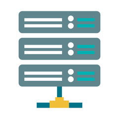 Obraz premium data center disk isolated icon vector illustration design