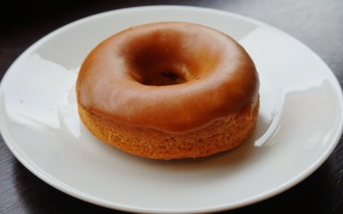 Vegan coffee glazed donut