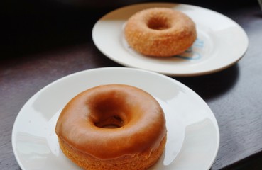 Vegan coffee glazed donut