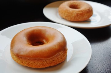 Vegan coffee glazed donut