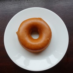 Vegan coffee glazed donut