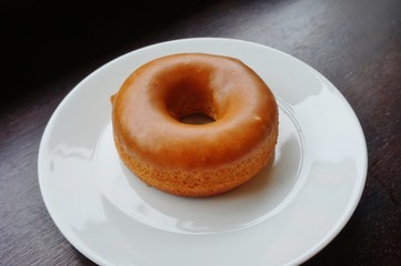 Vegan coffee glazed donut