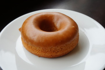 Vegan coffee glazed donut