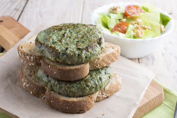 Burger of spinach