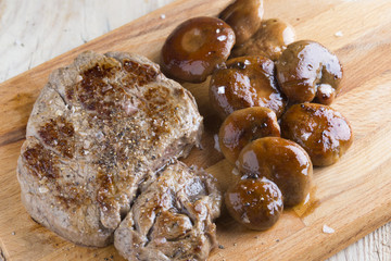 Beef and mushrooms