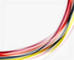 Glossy wave on white space