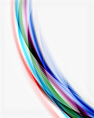 Glossy wave on white space