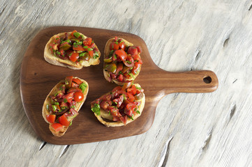 Tomato and parsley bruschetta