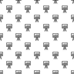 Projection screen with a graph pattern. Simple illustration of screen with a graph vector pattern for web