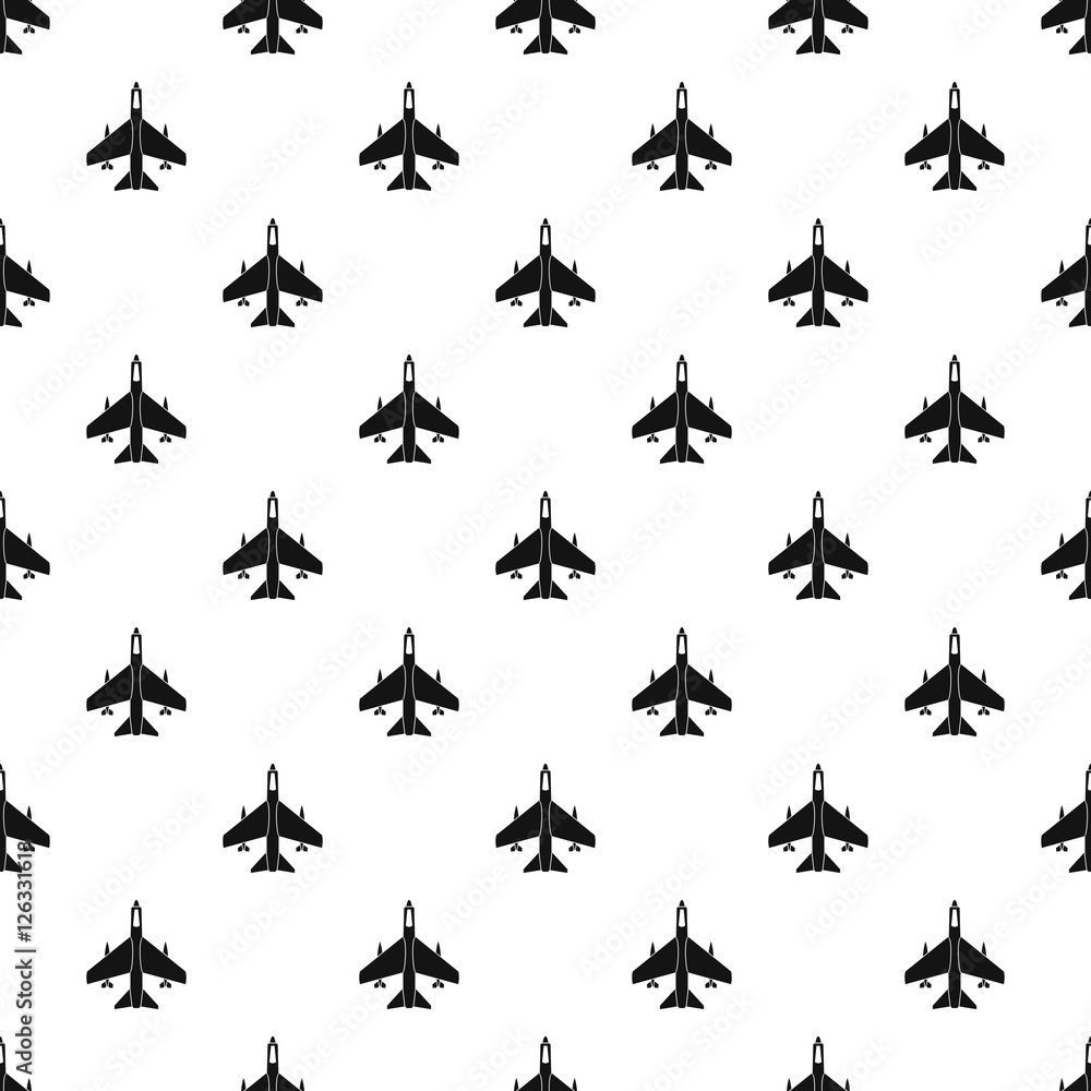 Poster fighter jet pattern. simple illustration of fighter jet vector pattern for web