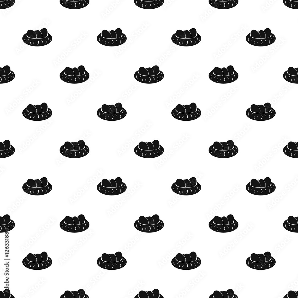 Poster bird nest and eggs pattern. simple illustration of bird nest and eggs vector pattern for web