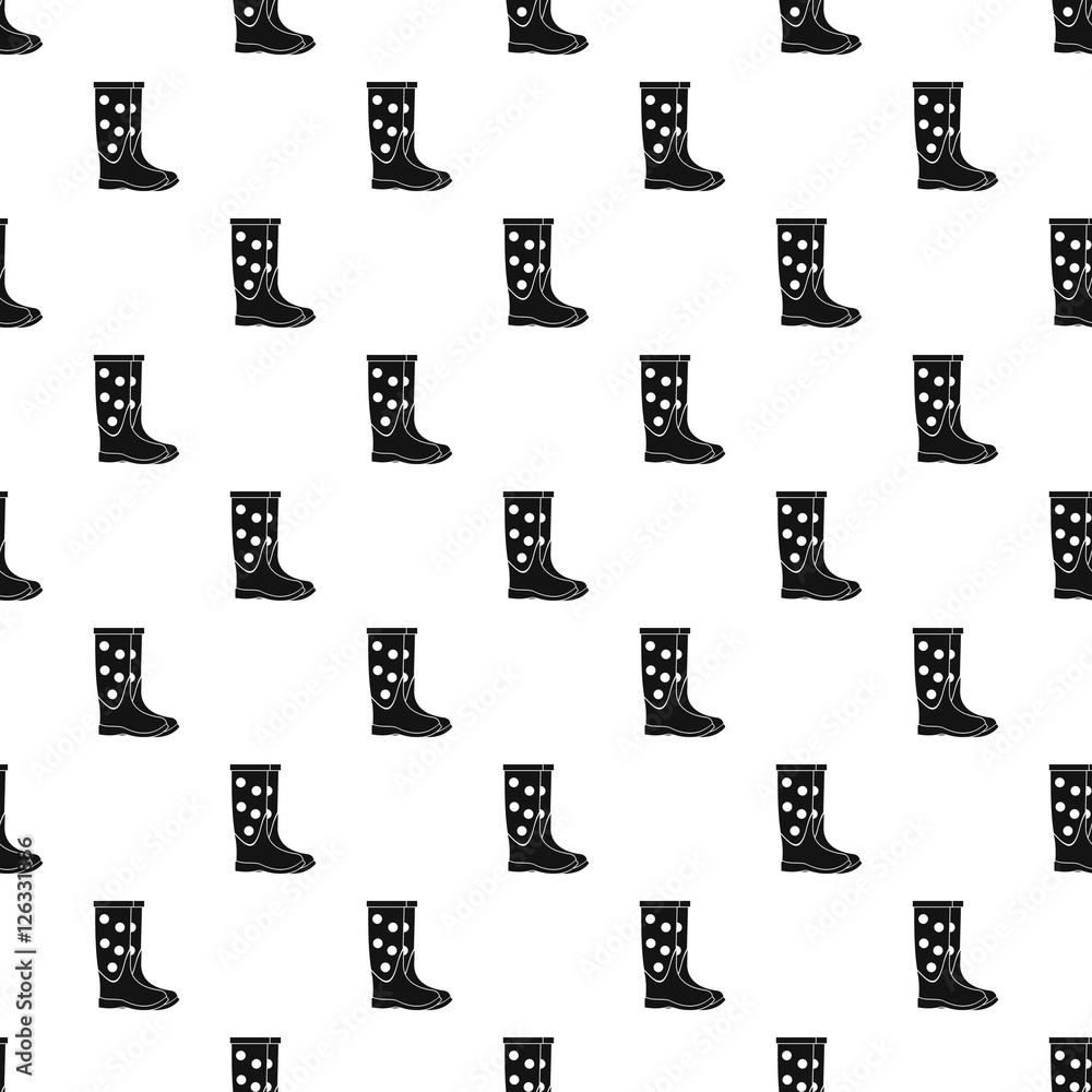 Poster rubber boot pattern. simple illustration of rubber boot vector pattern for web