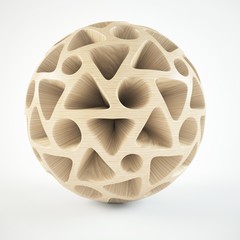 decorative wooden sphere Abstract