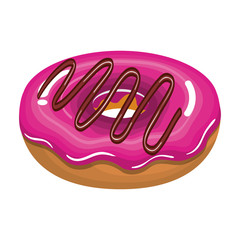 delicious sweet donuts icon vector illustration design