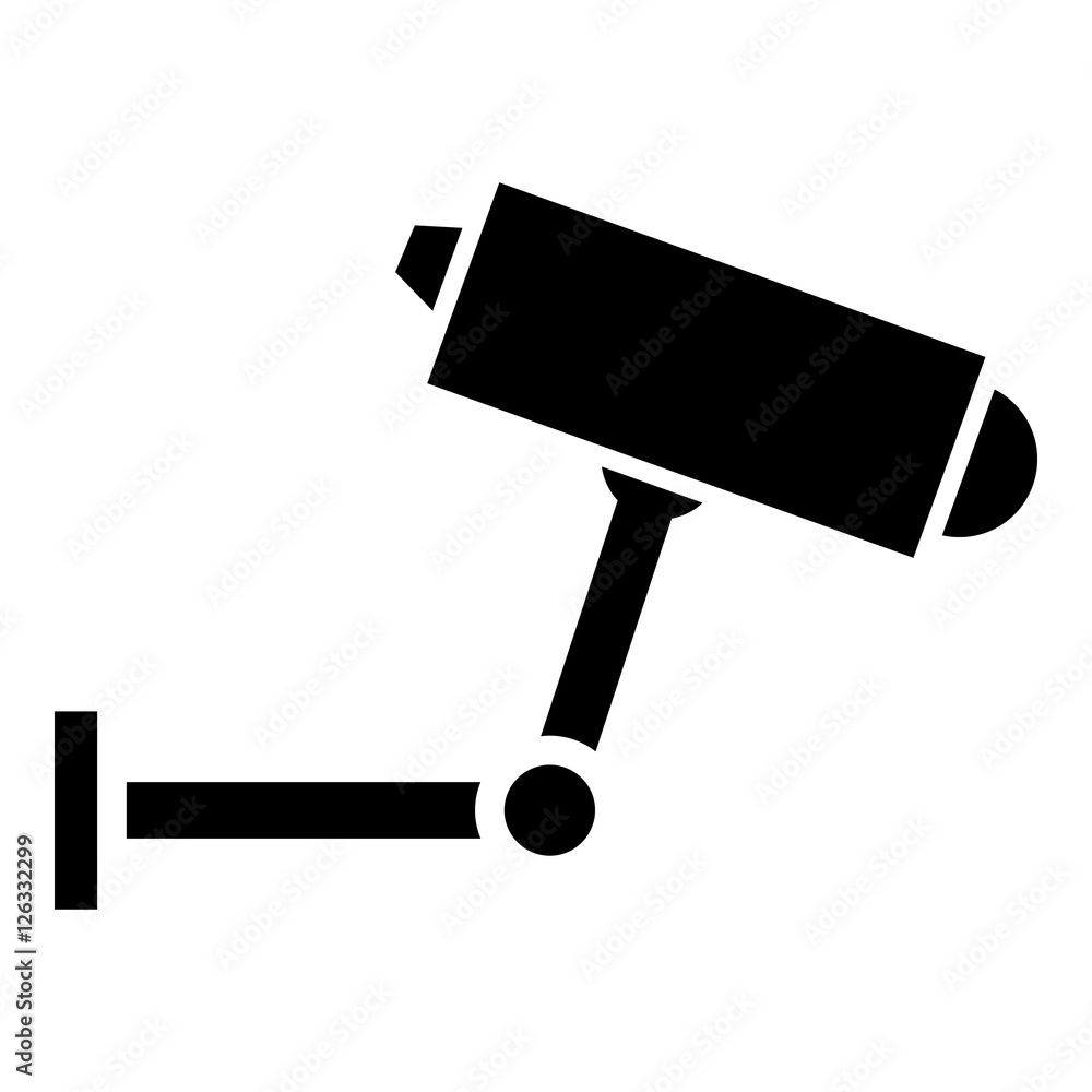 Poster surveillance camera icon. simple illustration of surveillance camera vector icon for web design
