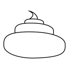 Turd icon. Outline illustration of turd vector icon for web design