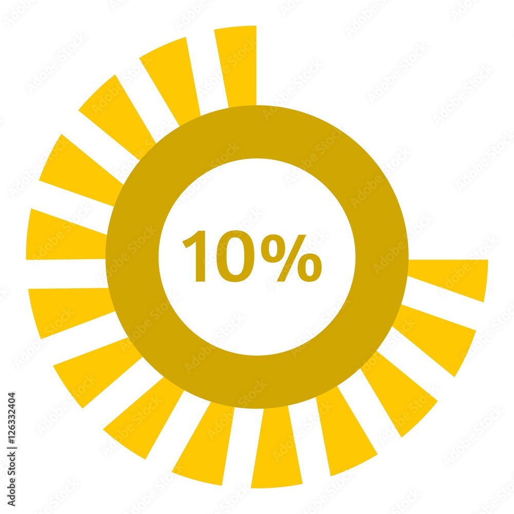 Poster web preloader 10 percent icon. flat illustration of web preloader vector icon for web design