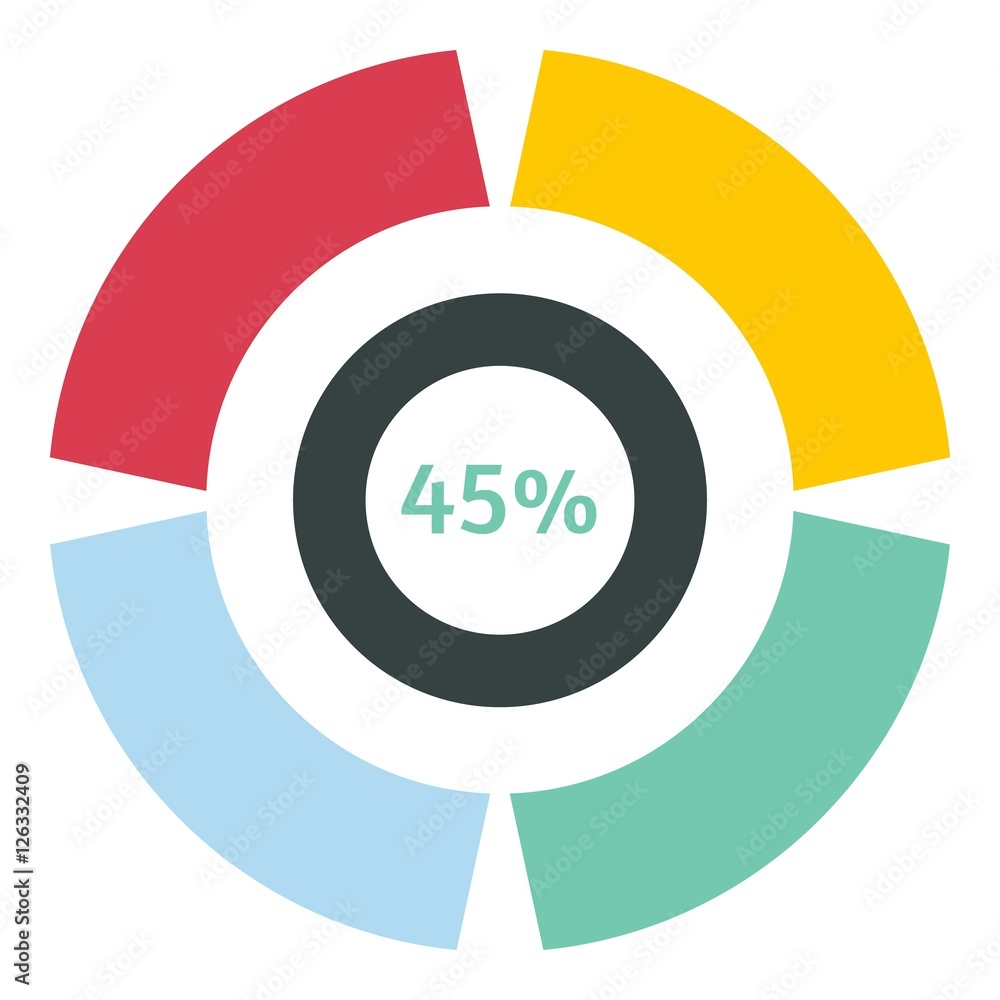 Poster web preloader 45 percent icon. flat illustration of web preloader vector icon for web design