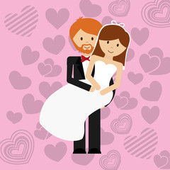 wedding marriage love icon vector illustration graphic design