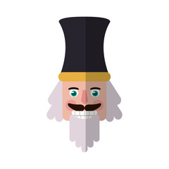 Nutcracker icon. Christmas season decoration and celebration theme. Isolated design. Vector illustration