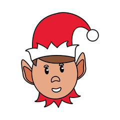 Elf cartoon icon. Christmas season decoration and celebration theme. Isolated design. Vector illustration