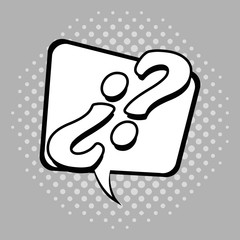 Bubble pop art of question icon. Comic communication retro and expression theme. Vector illustration