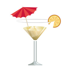 delicious tropical cocktail isolated icon vector illustration design
