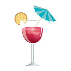 delicious tropical cocktail isolated icon vector illustration design