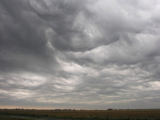 Obraz premium Asperatus cloud over the fens