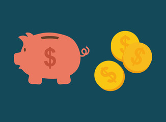 money saving and investment icon vector illustration graphic design