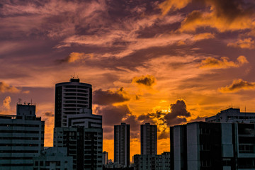 Fototapeta na wymiar Por do sol em Recife