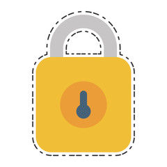 safe padlock security isolated icon vector illustration design
