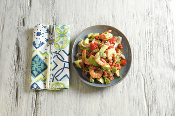 Ceviche con camarones - shrimp ceviche
