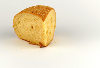 Corn bread isolated on white