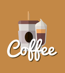 Coffee delicious drink icon vector illustration graphic design