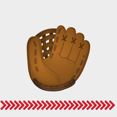 Baseball leather glove icon vector illustration graphic design