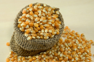 Raw corn for popcorn.