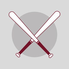 baseball sport bats icon vector illustration graphic design