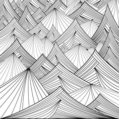 black and white vector background of mountains
