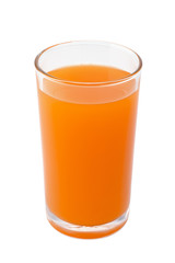 glass of orange juice isolated on white background with clipping path