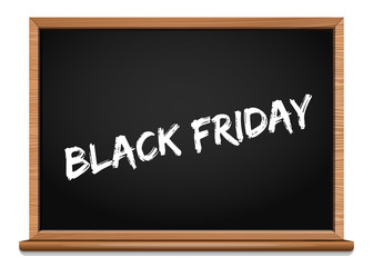 Black Friday design. Caption chalk on a blackboard - Black Friday. Black Friday banner. Vector illustration