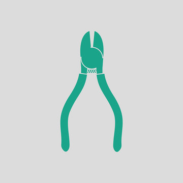 green wire cutter tool on gray background clip art preview