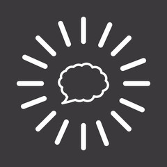 Chat bubble social media icon vector illustration graphic design